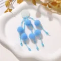 Colgante borla pompón esponjoso azul accesorio DIY para pendientes bonitos bolso - Clip de estrella de dibujos animados azul (Cinnamoroll)