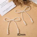 Fiocco di perle DIY fatto a mano scarpa perline fiore borsa ciondolo materiale 82mm - N. 7 Ciondolo Fiocco Perla Artificiale