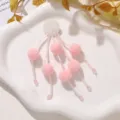 Lindo pompón rosa borla DIY diije felpa abalorio accesorio para aretes bolso manualidades - Clip de estrella de dibujos animados rosa (My Melody)