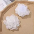 White organza burnt edge flower DIY handmade hair clips accessories material crafting supply - White