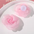 Material de accesorios para cabello DIY de flor de malla rosa, adornos florales de tela transparente. - Clip de estrella de dibujos animados rosa (My Melody)
