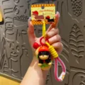Niedlicher Dackel Cartoon Schlüsselanhänger Tasche Charme, kreativer süßer Welpe Anhänger. - Süßes Burger-Hündchen - Schwarz