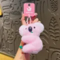 Süßer rosa Koala Plüsch Schlüsselanhänger, weiche Stofftier Taschenanhänger Geschenkidee. - Rosa