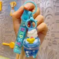 Cute cartoon mermaid quicksand keychain bag charm lovely acrylic pendant gift accessories - Mermaid Quicksand - Cat