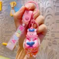 Cute mermaid quicksand keychain for women, liquid glitter bag charm and kawaii backpack pendant. - Mermaid Liquid Quicksand - Pig