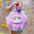 Purple fluffy plush cute bear keychain soft toy bag pendant accessory variant product - Plush Sweetheart Bear - Purple