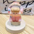 Cute fruit baby desktop car ornament trendy toy quicksand oil figurine DIY accessory - Colorful Beads Fruit Cub - Pink
