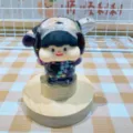Acrylic liquid quicksand ornament with colorful beads, cute cartoon character toy figure gift. - Lilith / Black