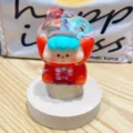Cute red floating oil fruit figurine toy for desktop car decoration and DIY display. - Colorful Beads Fruit Cub - Red
