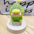 Cute green fruit doll desktop ornament, creative quicksand liquid toy figure for car and home decor. - Colored Bead Fruit Tot - Green
