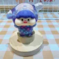 Cute acrylic liquid quicksand toy ornament blue hair cartoon figure desktop decor - Lilith / Purple