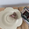 Carina molletta per capelli in peluche, pinza pelosa marrone con lettere rosa per donne e ragazze. - Marrone chiaro