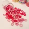 Schattige pluche haarelastiekjes voor kinderen, mini elastische haarbanden voor peuters, roze haar. - Roze