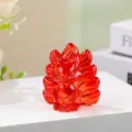 Rote Kristall neunschwänzige Fuchsfigur Glas Tier Ornament für Heim Desktop Dekor Geschenk - Rot