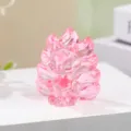 Rosa kristall neunschwänzige fuchs figur tischdekoration schönes kristall geschenk - Rosa