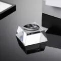 Clear crystal sphere base trapezoid glass stand for crystal ball decoration display piece - Trapezoid 6x6x3cm