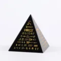 Ancient Egyptian hieroglyph crystal pyramid ornament black energy tower craft prop. - 6cm / Pure Black Pyramid with Scriptures