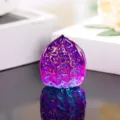 Exquise noix en verre coloré, pièce à main violette et bleue, ornement de boule de fitness. - Noix de 45 mm / Bleu Métallique