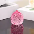 Pink glass walnut figurine hand play piece crystal ornament for desk decoration and gift. - 45mm Walnuts / Pink
