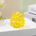 Yellow crystal nine-tailed fox figurine tabletop ornament lucky crystal fox gift decor - Yellow