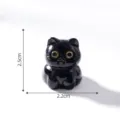 Mini gatto nero statuetta resina simpatico gattino casa delle bambole DIY accessorio 2.5cm - Stile Seduto