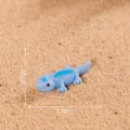 Figura en miniatura de lagarto azul de resina, accesorio de jardinería realista de micropaisaje DIY. - Azul