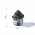 Miniatura de casa con techo de paja en resina para micro paisaje, bricolaje y decoracion. - Serie cabaña de paja 1 / 2#Gris