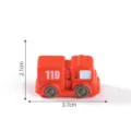 Mini fire truck figurine, red resin miniature vehicle ornament for micro landscape DIY decor. - #3 Fire Truck
