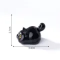Miniatura statuetta gatto nero per casa delle bambole DIY, grazioso ornamento in resina - 5# Espressione perplessa