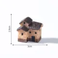 Miniatura casa de paja de resina micropaisaje bricolaje jardín decoración figura 3cm - Serie cabaña de paja 1 / Mármol Gris