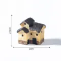 Mini Casa Rustica Figulina Paisaje De Musgo Jardin Ornamento 2.9x3cm Variante - Serie cabaña de paja 1 / 4# Amarillo