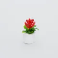 Dollhouse miniature potted plant doll house decoration micro landscape flower model toys. - Single Red Piece
