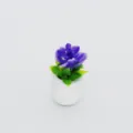 Dollhouse miniature potted plant simulation flower bonsai micro landscape cute dollhouse decor - Single Piece Purple