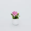 Miniature dollhouse potted plant fake flower simulation micro landscape green ornament item - Single Piece Pink