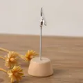 Minimalist wooden memo clip card holder for office desk photo display and creative decoration. - Natural Wood Color
