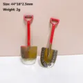 Miniature metal shovel charm dollhouse garden tool DIY pendant accessory 44x16x2.5mm - Shovel / 44x16x2.5mm