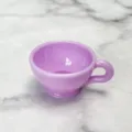 Miniature plastic coffee cup dollhouse toy variant in light purple color for DIY craft display. - Purple Coffee Cup