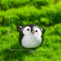 Miniature resin owl figurine moss micro landscape DIY garden ornament bonsai accessory - Black