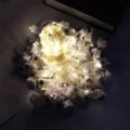 Guirnalda de luces LED con caja de pilas micro alambre de cobre blanco cálido para decoración. - 0,5m (Sin Paquete) / Blanco cálido