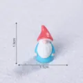 Miniature resin gnome figurine for micro landscape DIY snow scene decoration parts. - Pink Gnome