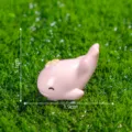 Kleine rosa Wal-Figur, Miniatur Harz Tier für DIY Mikro Landschaft Feen Garten Deko. - #1 Rosa Delfin