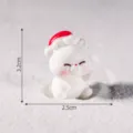 Lindo animal de Navidad en miniatura de resina figura decoración, tamaño 3.2x2.5 cm. - 2# Saludando