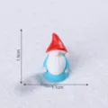 Mini blue resin gnome figurine with red hat, perfect for micro landscape DIY snow scene decor. - Red Gnome