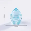 Mini resin robot figurine luminous gundam desktop ornament craft DIY micro landscape accessory - Luminous Robot Style / Dark Blue