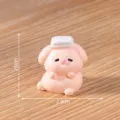 Mini linda figura de cerdo de resina para decoración de casa de muñecas y accesorios de paisaje miniatura. - Cerdo con toalla n.º 1