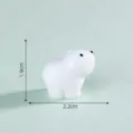 Bonita figura miniatura de oso polar blanco para micropaisaje de musgo decoracion y manualidades. - Oso polar