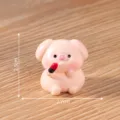 Linda estatueta de cerdo de resina, mini juguete de cerdo de maquillaje para decoración. - 4# Cerdo con pintalabios
