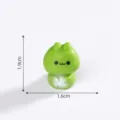 Linda figura miniatura de rana verde para decoracion de micro paisajes de musgo y manualidades. - Oruga