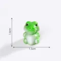 Linda estatueta de rana verde de resina en miniatura para decoración de micropaisaje DIY - Cocodrilo Acostado