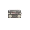 1:12 dollhouse miniature retro radio model toy classic cassette boombox decoration - Black
